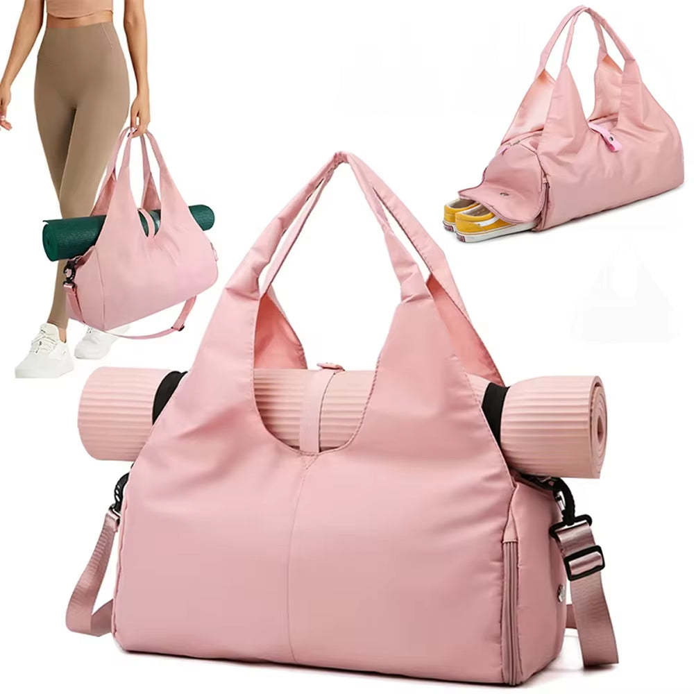 Luxury Yoga Mat Bag Gym Fitness Handbags for Women Men Training Sac De Large Capacity Sport Travel Gymtas Nylon Outdoor Sports
