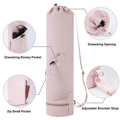 Stylish and Functional Yoga Mat Bag with Water Bottle Pocket and Wet Storage - Perfect for Active Women!