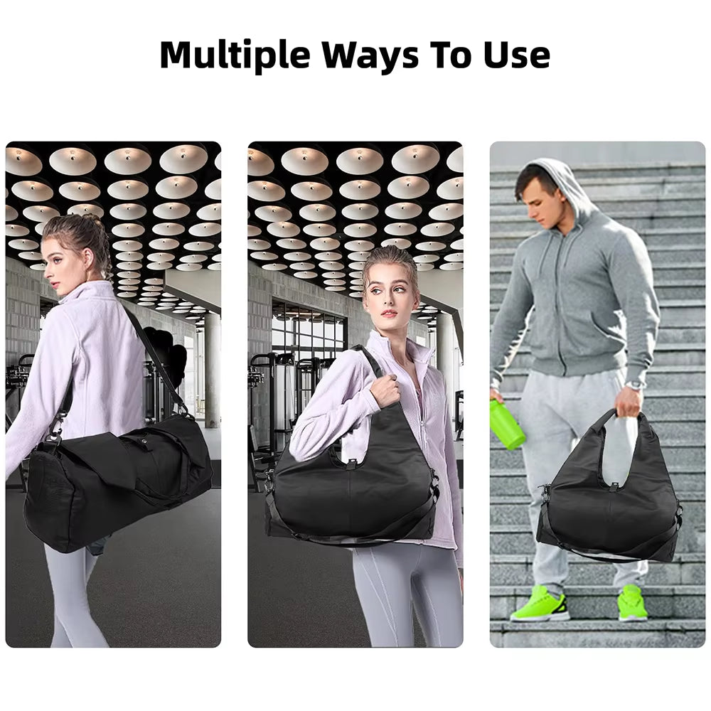 Luxury Yoga Mat Bag Gym Fitness Handbags for Women Men Training Sac De Large Capacity Sport Travel Gymtas Nylon Outdoor Sports
